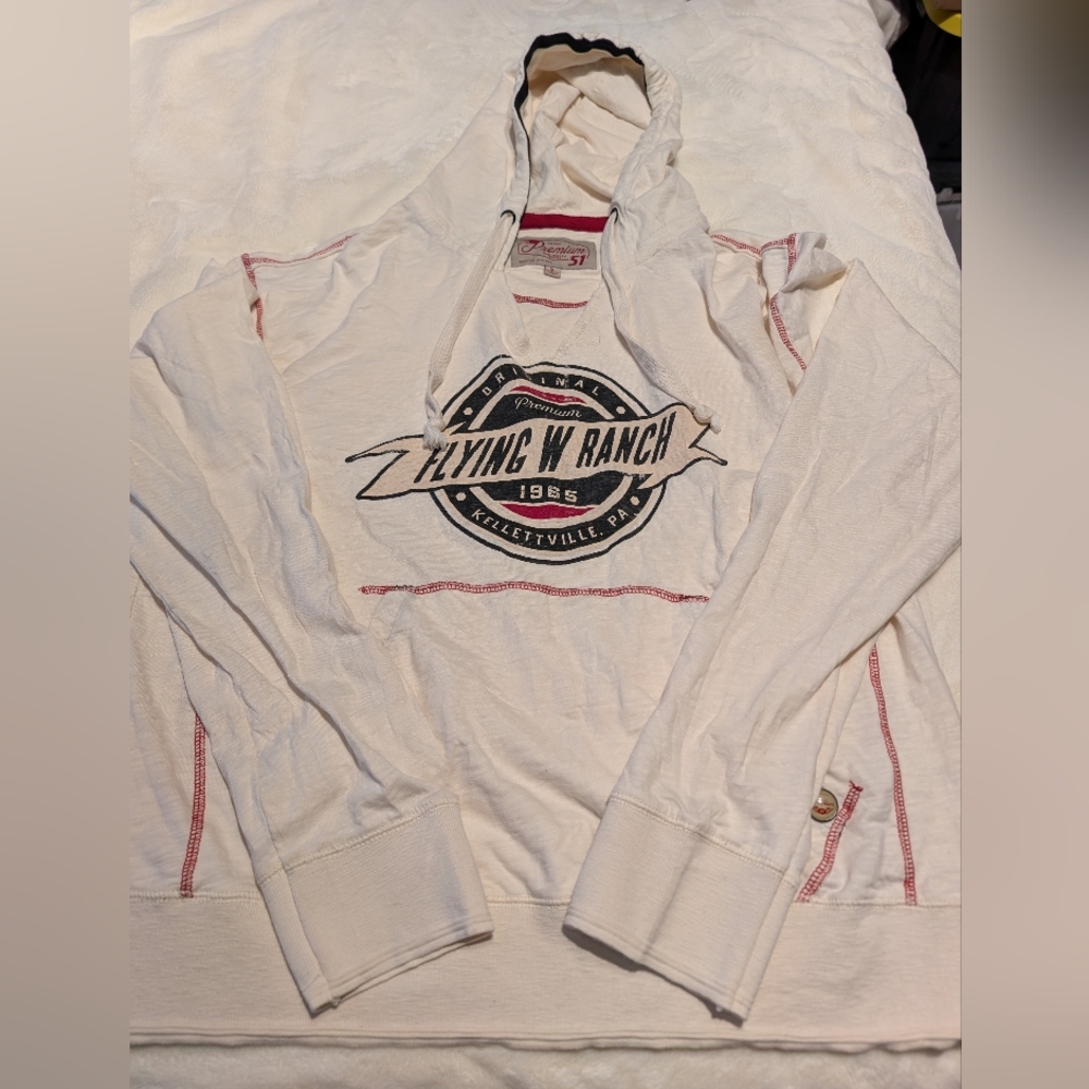 Premium 51 Women's Lightweight Cream Hoodie. XL